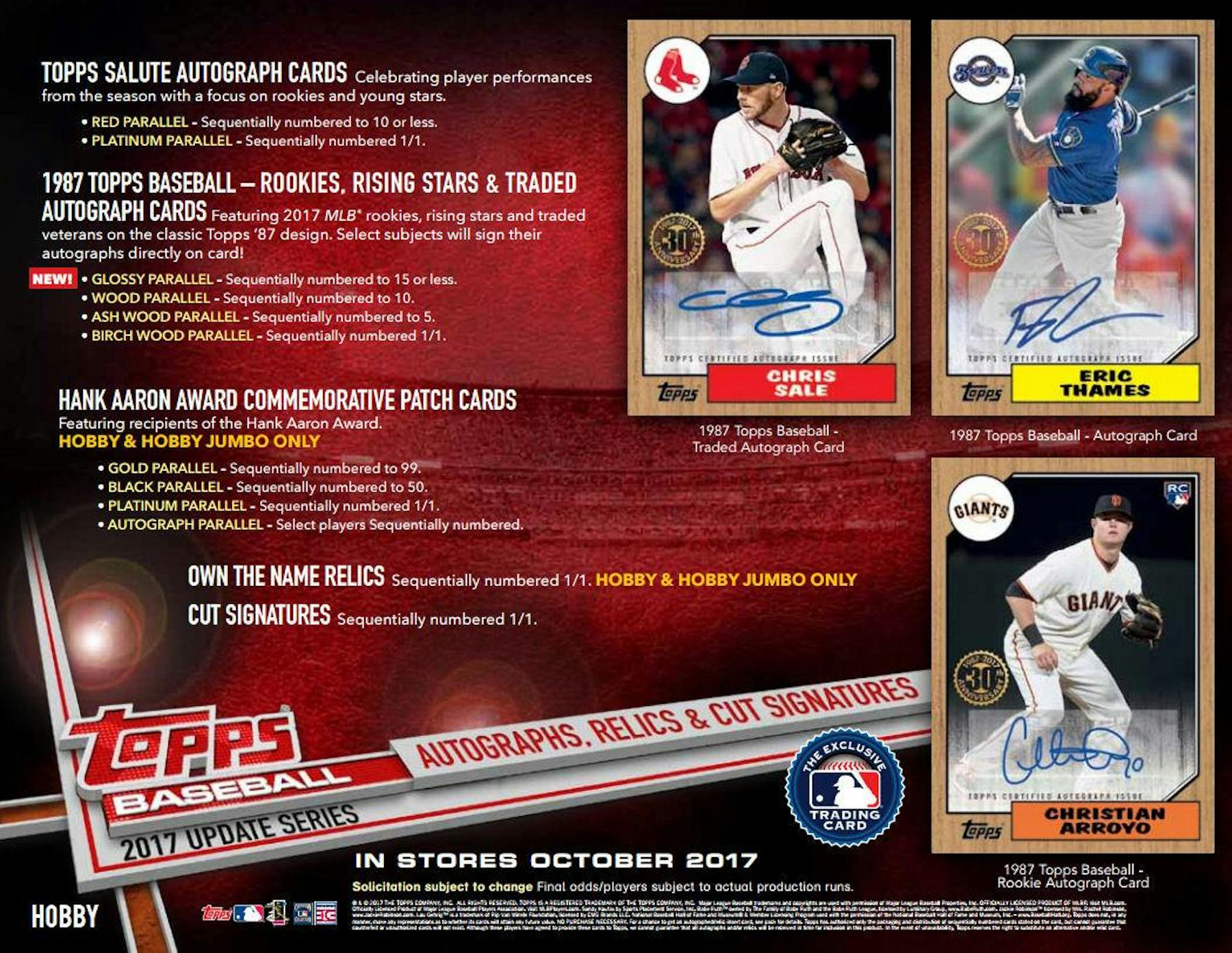 Image result for Images 2017 Topps Update Series