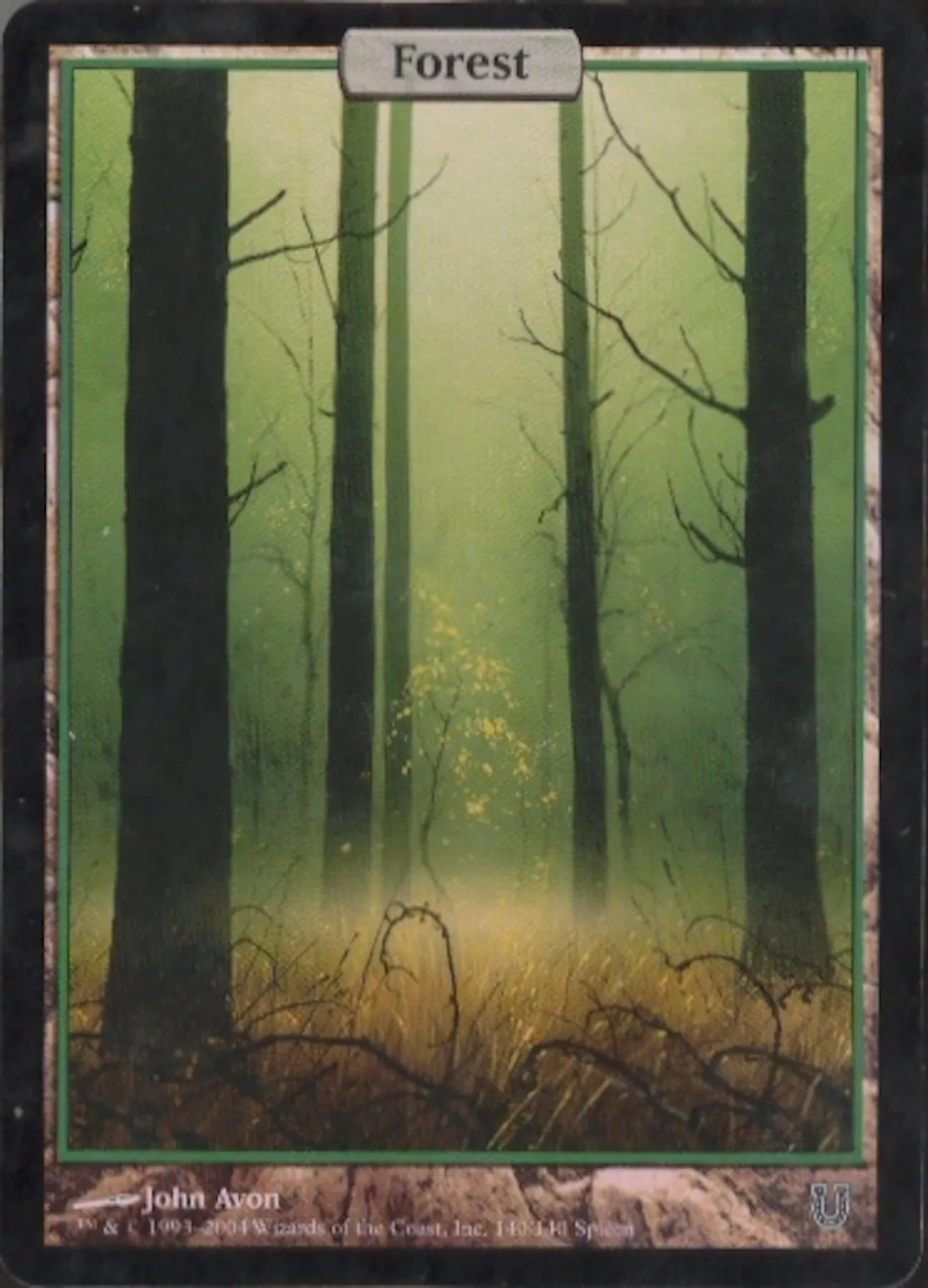 Magic The Gathering Unhinged Single Basic Forest FOIL NEAR MINT NM Magic The Gathering Unhinged Single Basic Forest FOIL NEAR MINT NM